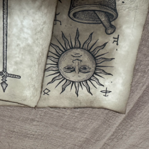 Vintage-style magical wall decal paper with distressed, ragged edges (12 sheets)