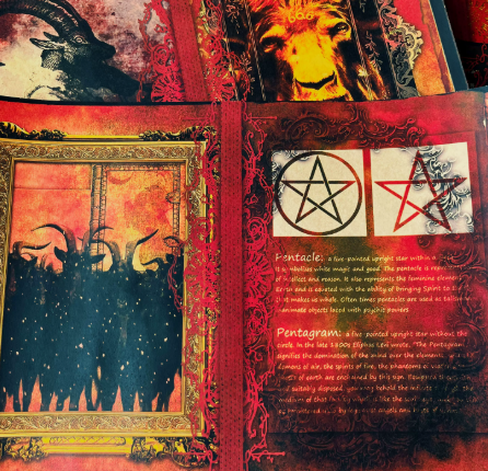 Red Satan/Demon-Themed Material: Vintage Dark Magic Scrapbook Decoration & Photography Background Paper (Copy) - Image 3