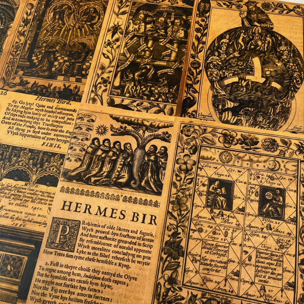 Medieval Magic & Occult Theme: Dark Retro Kraft Paper Materials for Journal Decoration