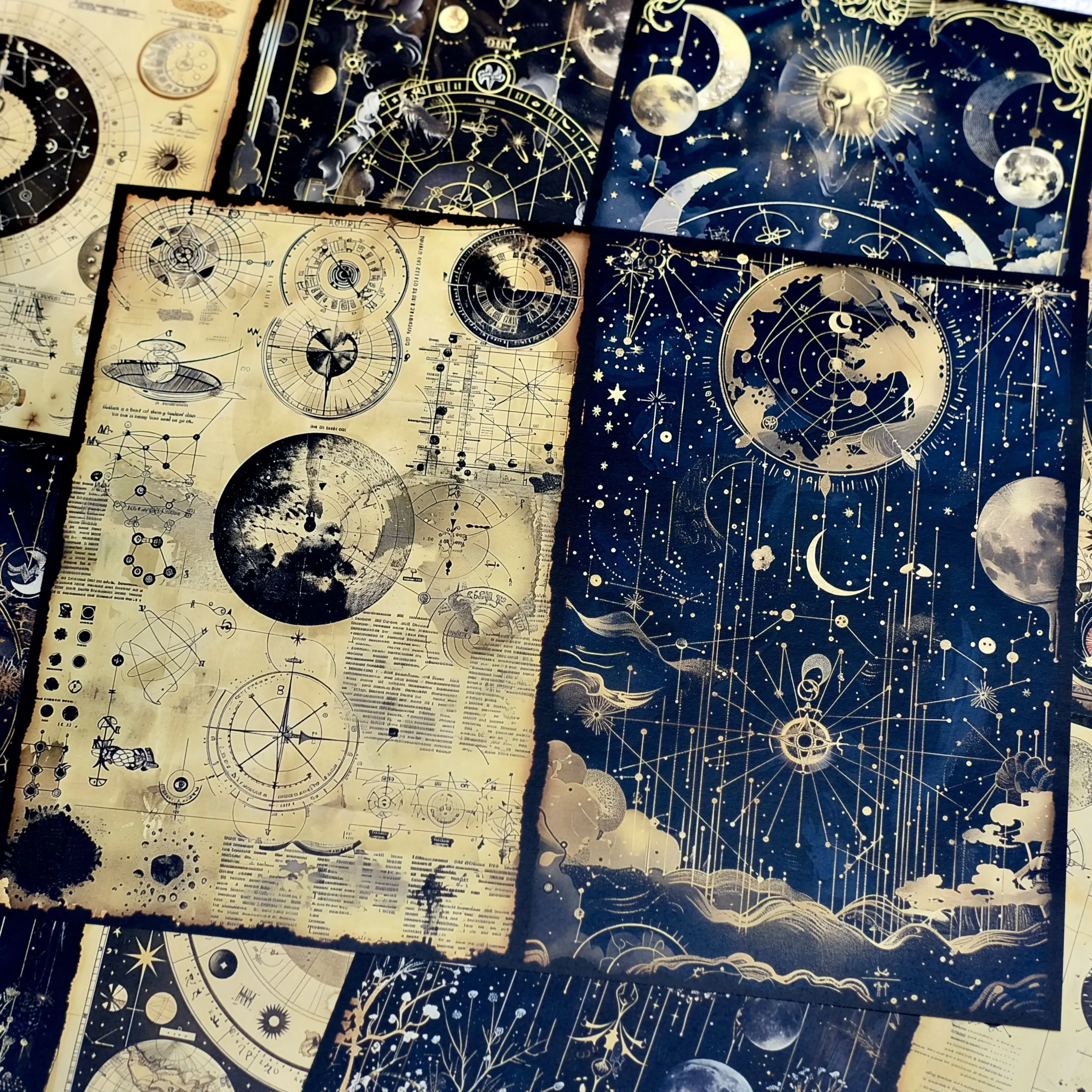 Magical Cosmic Starry Sky Background Paper – Decorative Materials for Art Journals, Scrapbooking, and Aesthetic Photography - Image 2