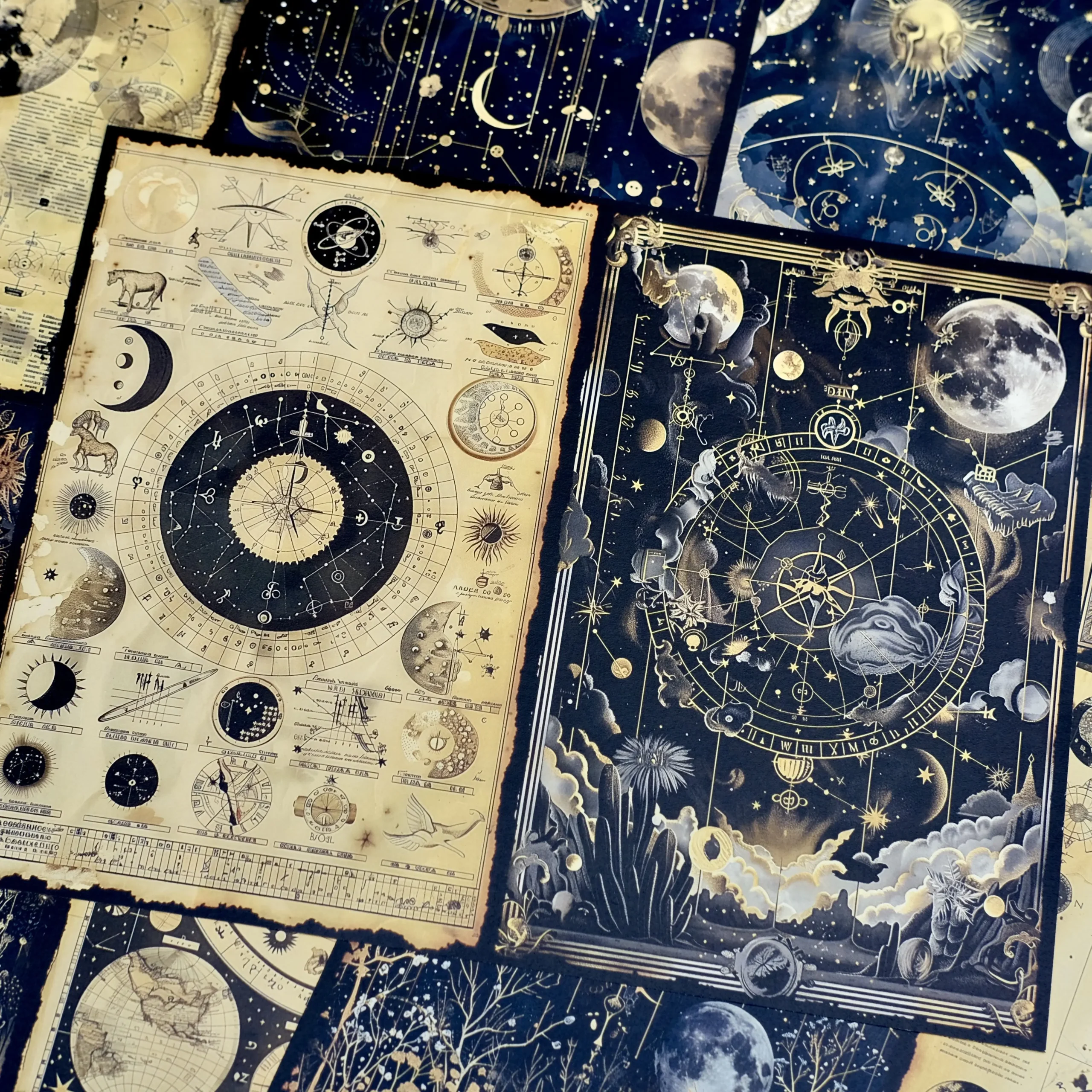 Magical Cosmic Starry Sky Background Paper – Decorative Materials for Art Journals, Scrapbooking, and Aesthetic Photography - Image 3