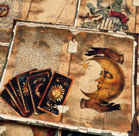 Vintage "Book of Shadows" Background Paper – Decorative Props for Art Journals, Witchy Themes, and Photography - Image 2